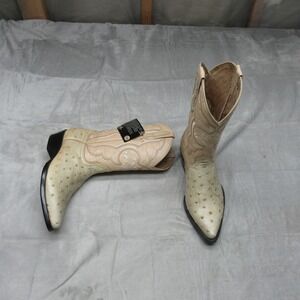 Alacran de Durango Mens Boots 12 White Leather Cowboy Western Pointed Toe NWD